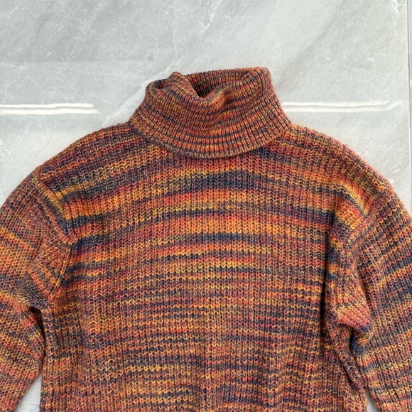 Women’s Urban Outfitters Space-Dyed Colorful Knit Turtleneck Sweater Size XS - Picture 4 of 16